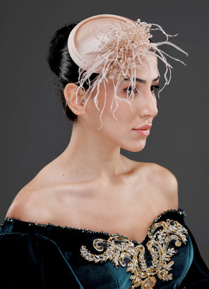 Vintage im französischen Stil Hut – Netz-Tüll elegant mit Details Design
