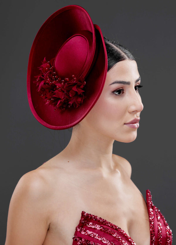 Vintage im französischen Stil Hut – mit Netzdetail elegant Design- Accessoire für besondere Anlässe