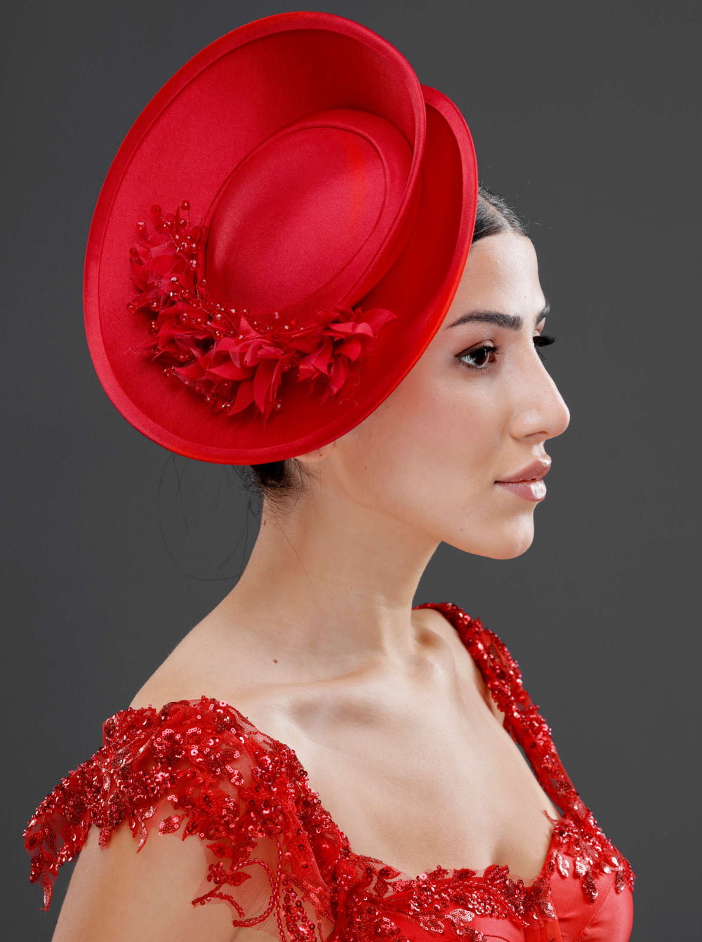 Vintage im französischen Stil Hut – mit Netzdetail elegant Design- Accessoire für besondere Anlässe