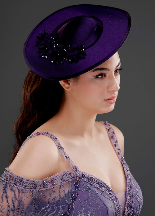 Vintage im französischen Stil breitkrempiger Hut – besonders Anlass & Hochzeit Accessoire