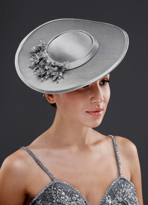 Vintage im französischen Stil breitkrempiger Hut – besonders Anlass & Hochzeit Accessoire