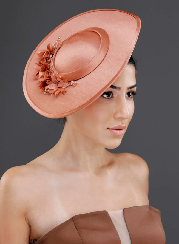 Vintage im französischen Stil breitkrempiger Hut – besonders Anlass & Hochzeit Accessoire