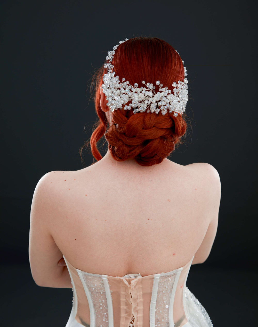 Mit Kristalldetails Braut-Haaraccessoire – Dutt für elegant und funkelnd Haar Krone