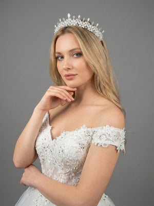 Mit Kristallsteinen elegant Brautkrone funkelnd Hochzeits-Haaraccessoire