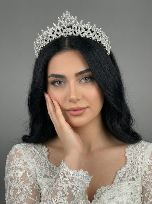 Mit Kristallsteinen elegant Brautkrone funkelnd Hochzeits-Haaraccessoire