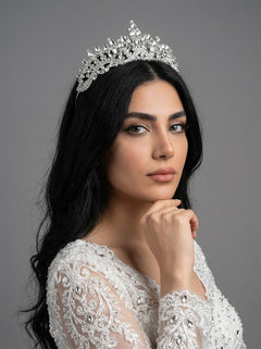 Mit Kristallsteinen elegant Brautkrone funkelnd Hochzeits-Haaraccessoire