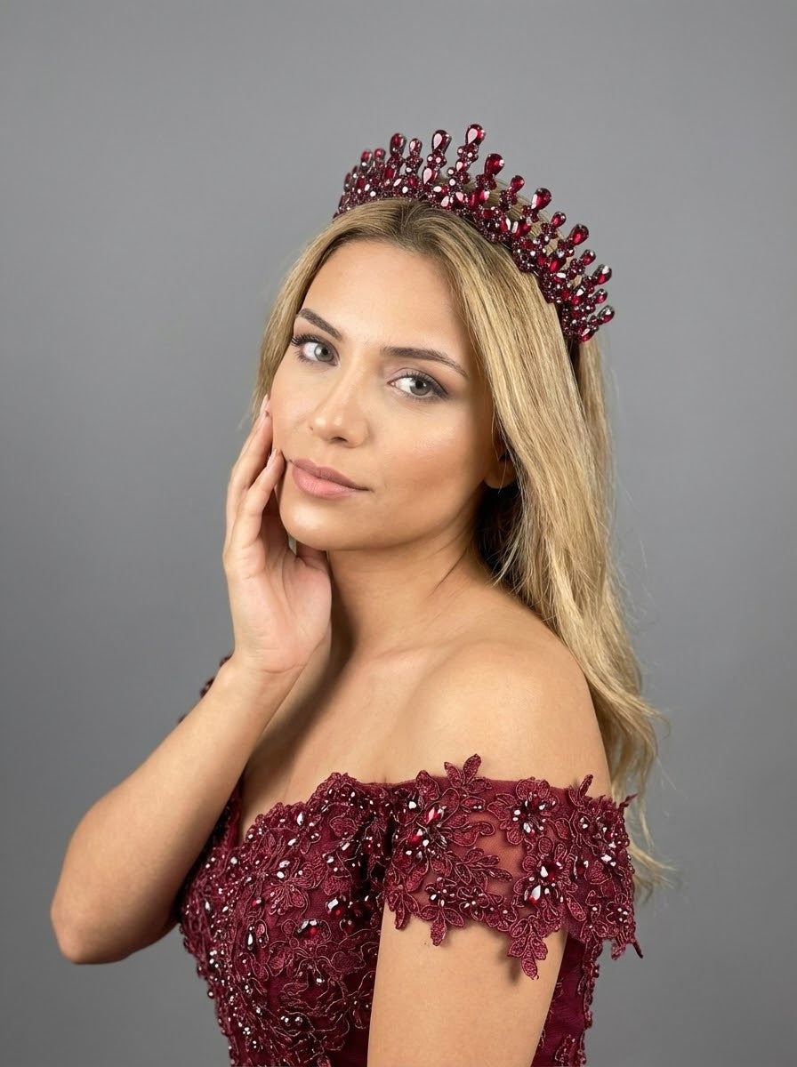 Mit Kristallsteinen funkelnd Brautkrone elegant Hochzeits-Haaraccessoire