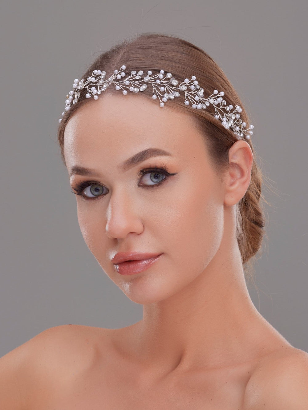 Mit Kristall- und Perlendetails Braut Haarreif– Hochzeits-Haaraccessoire und elegant Haar Schmuck