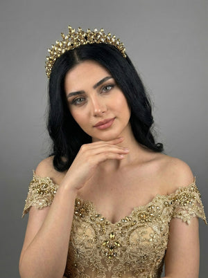 Mit Kristallsteinen elegant Brautkrone funkelnd Hochzeits-Haaraccessoire