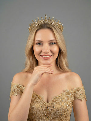 Mit Kristallsteinen elegant Brautkrone funkelnd Hochzeits-Haaraccessoire