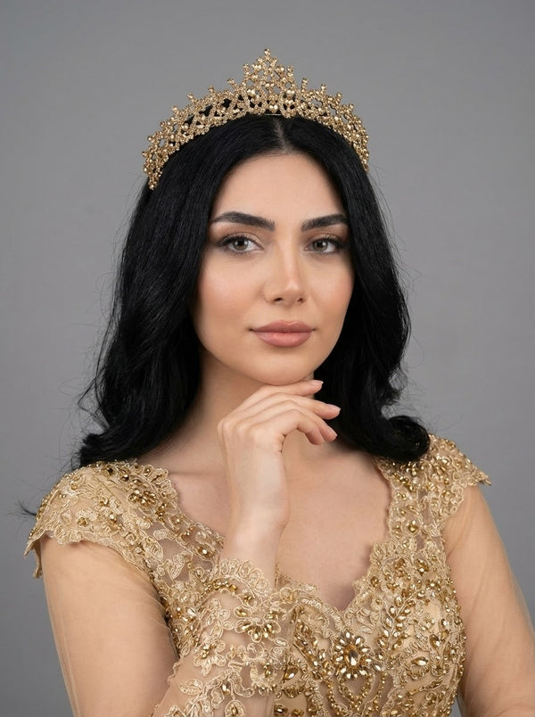 Mit Kristallsteinen elegant Brautkrone funkelnd Hochzeits-Haaraccessoire