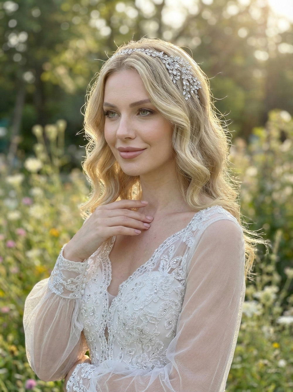 Kristall mit Zweigen Brautkrone – elegant und funkelnde Krone Modell