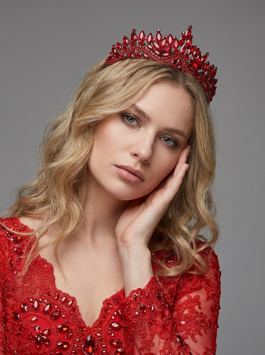 Mit Kristallsteinen elegant Brautkrone funkelnd Hochzeits-Haaraccessoire