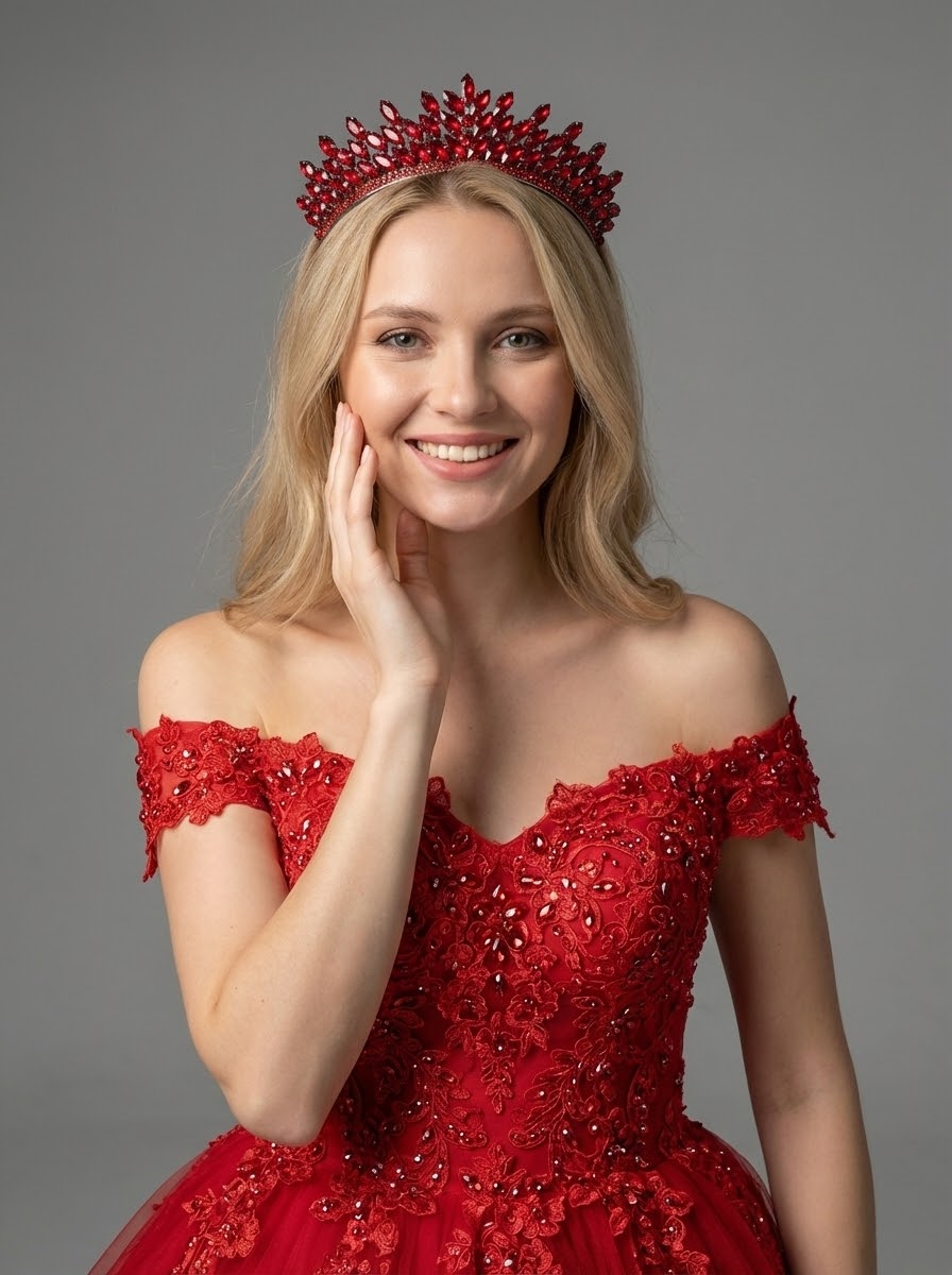Mit Kristallsteinen funkelnd Brautkrone elegant Hochzeits-Haaraccessoire