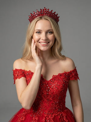 Mit Kristallsteinen funkelnd Brautkrone elegant Hochzeits-Haaraccessoire