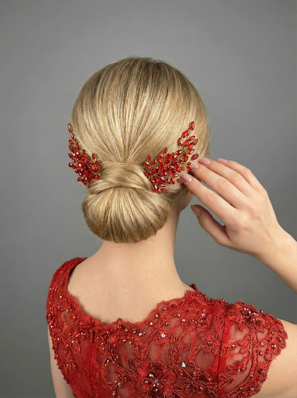 Kristall doppelt Haarspange – für besondere Anlässe funkelnd Accessoire