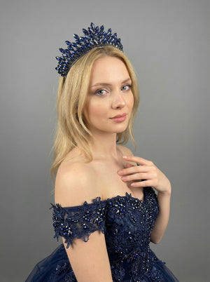 Mit Kristallsteinen funkelnd Brautkrone elegant Hochzeits-Haaraccessoire