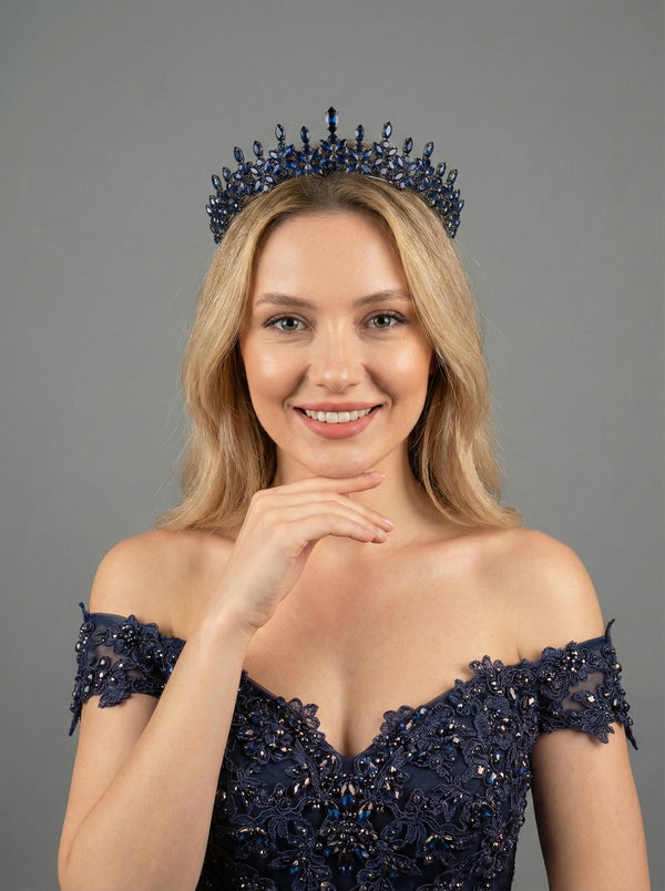 Mit Kristallsteinen elegant Brautkrone funkelnd Hochzeits-Haaraccessoire
