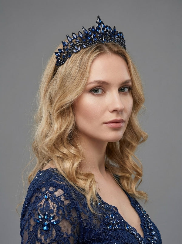 Mit Kristallsteinen elegant Brautkrone funkelnd Hochzeits-Haaraccessoire