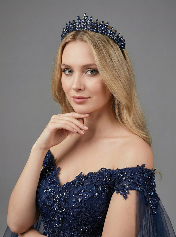 Mit Kristallsteinen elegant Brautkrone funkelnd Hochzeits-Haaraccessoire