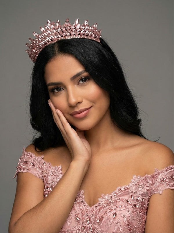 Mit Kristallsteinen funkelnd Brautkrone elegant Hochzeits-Haaraccessoire