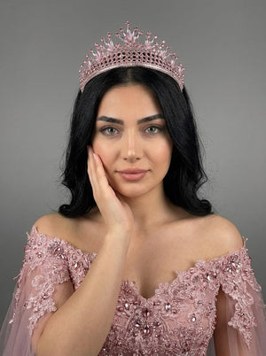 Mit Kristallsteinen funkelnd Brautkrone elegant Königinnen Modell Hochzeits-Haaraccessoire