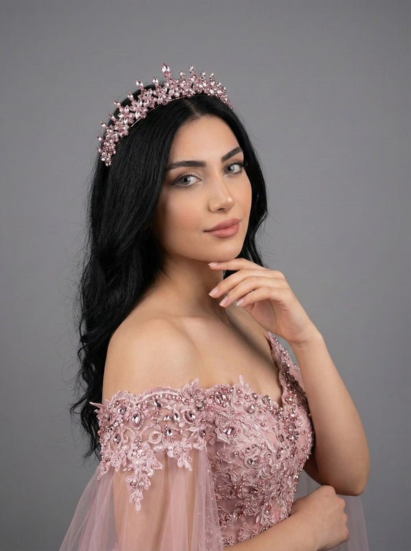 Mit Kristallsteinen elegant Brautkrone funkelnd Hochzeits-Haaraccessoire