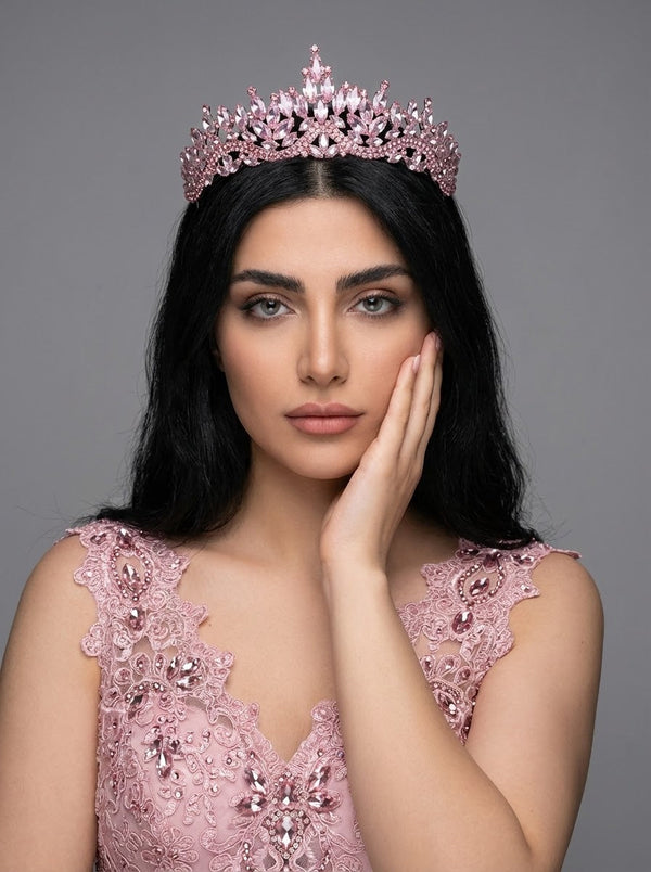 Mit Kristallsteinen elegant Brautkrone funkelnd Hochzeits-Haaraccessoire