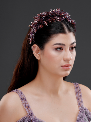 Üppig Kristall mit Blattdetails Brautkrone – funkelnd elegant Braut Headpiece