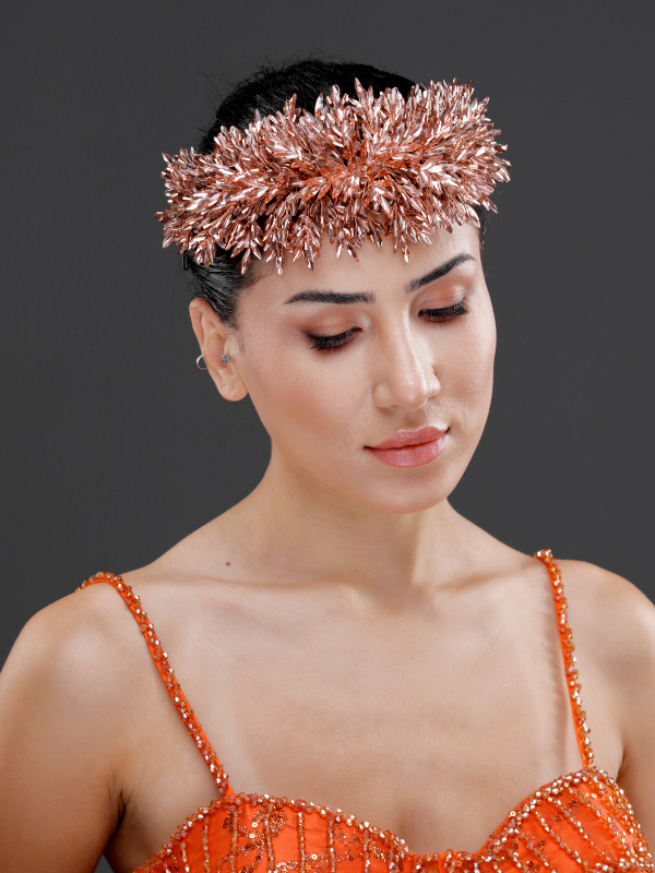 Üppig Kristall mit Blattdetails Brautkrone – funkelnd elegant Braut Headpiece