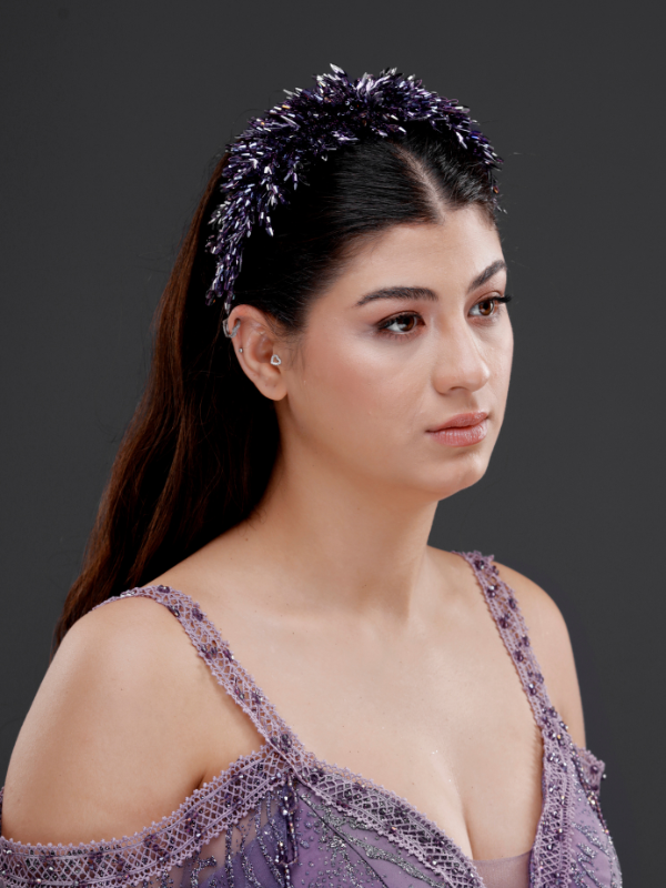 Üppig Kristall mit Blattdetails Brautkrone – funkelnd elegant Braut Headpiece