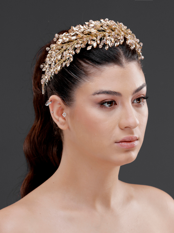 Elegant funkelnd Kristall-Brautkrone