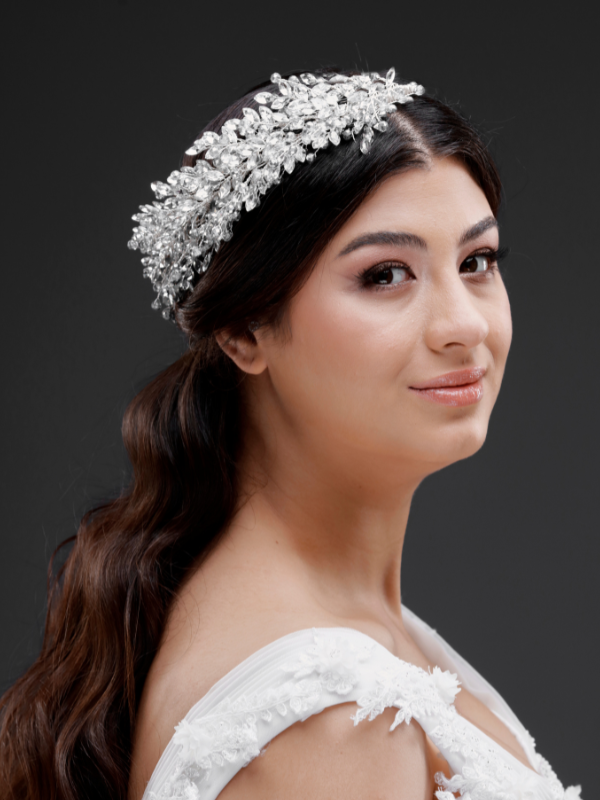 Elegant funkelnd Kristall-Brautkrone