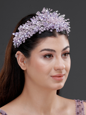 Üppig Kristall-Brautkrone – hohe Form funkelnd Accessoire