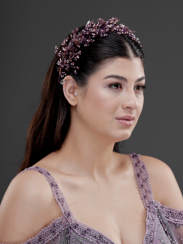 Kristall mit Blattdetails Brautkrone – elegant und funkelnd Haaraccessoire