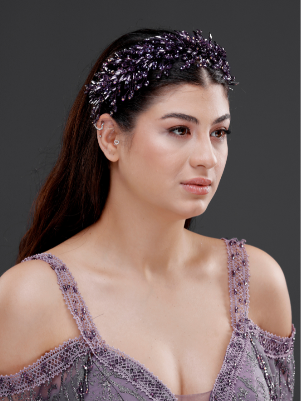Kristall mit Blattdetails Brautkrone – elegant und funkelnd Haaraccessoire