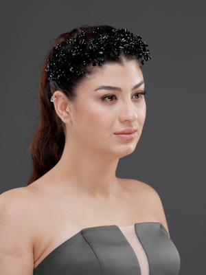 Kristall mit Blattdetails Brautkrone – elegant und funkelnd Haaraccessoire