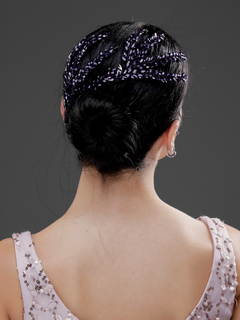 Blattförmig Doppel-Haarkamm – elegant funkelnd Haaraccessoire