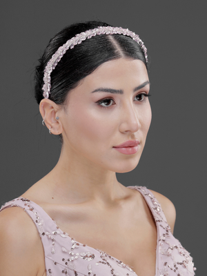 Kristall-Brautkrone – elegant und minimalistisch funkelnd Braut-Haaraccessoire