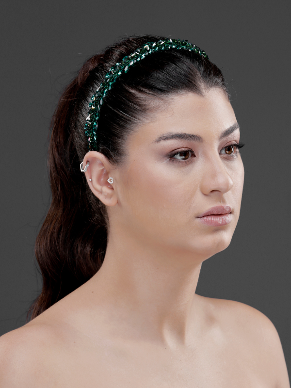 Kristall-Brautkrone – elegant und minimalistisch funkelnd Braut-Haaraccessoire
