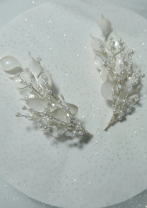 2-teilig mit Blumen Haaraccessoire