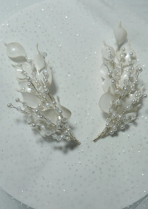 2-teilig mit Blumen Haaraccessoire