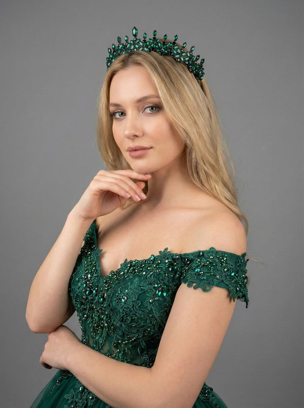 Mit Kristallsteinen elegant Brautkrone funkelnd Hochzeits-Haaraccessoire