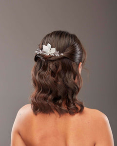 Blumen und mit Kristalldetails Braut Haarspange