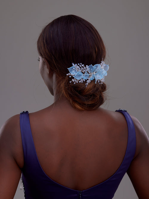 Elegant handgefertigt Kristall mit Blumen Haarkamm – Braut und besonders Anlass Haaraccessoire