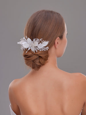Elegant handgefertigt Kristall mit Blumen Haarkamm – Braut und besonders Anlass Haaraccessoire