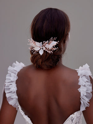 Elegant handgefertigt Kristall mit Blumen Haarkamm – Braut und besonders Anlass Haaraccessoire