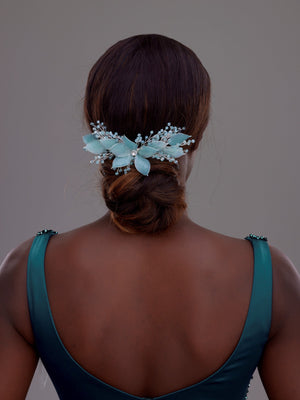 Elegant handgefertigt Kristall mit Blumen Haarkamm – Braut und besonders Anlass Haaraccessoire