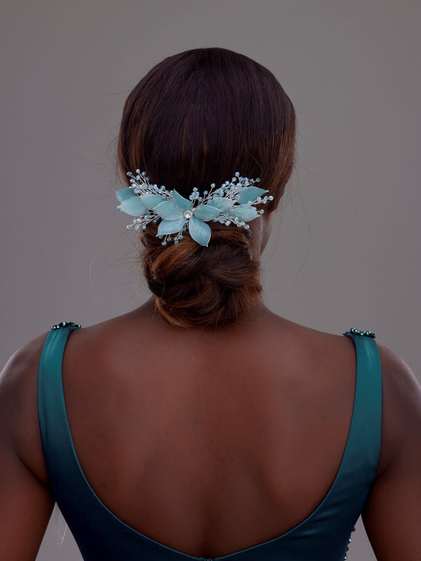 Elegant handgefertigt Kristall mit Blumen Haarkamm – Braut und besonders Anlass Haaraccessoire