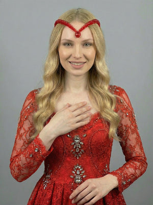 Handgefertigt Kristall Stirnband